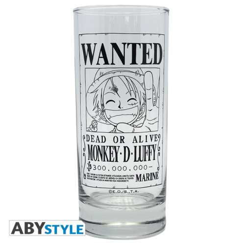 ONE PIECE - Glass "Luffy Wanted"